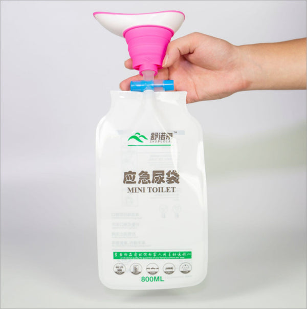 Portable emergency urine bag for outdoor travel