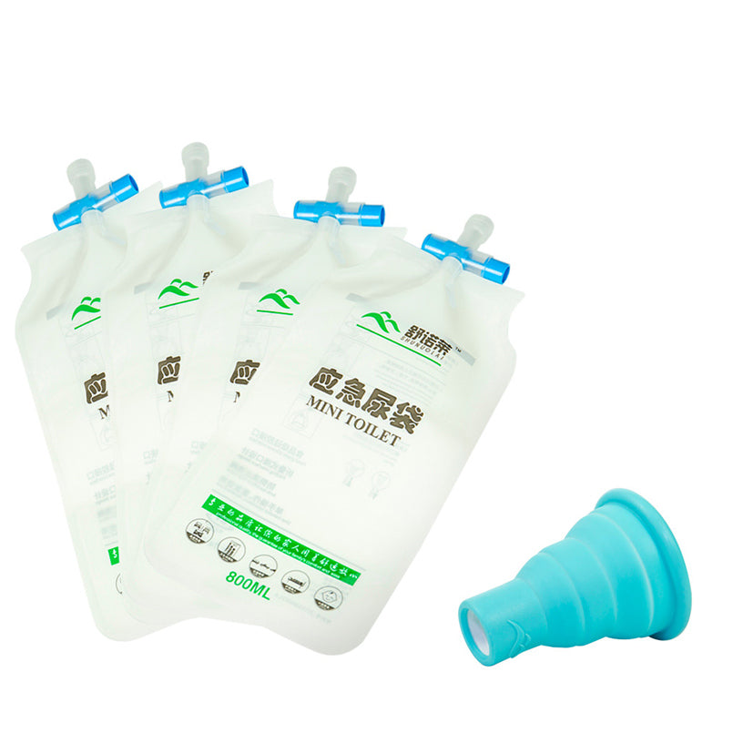 Portable emergency urine bag for outdoor travel