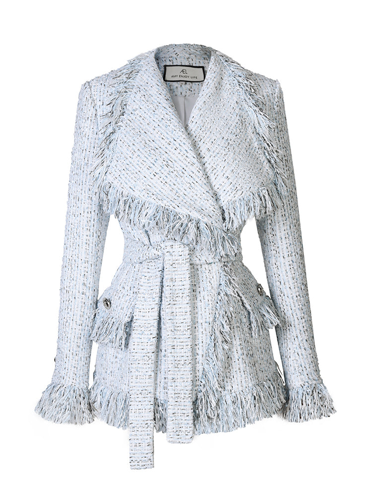 Fashion Fringed Style Big Lapel Jacket