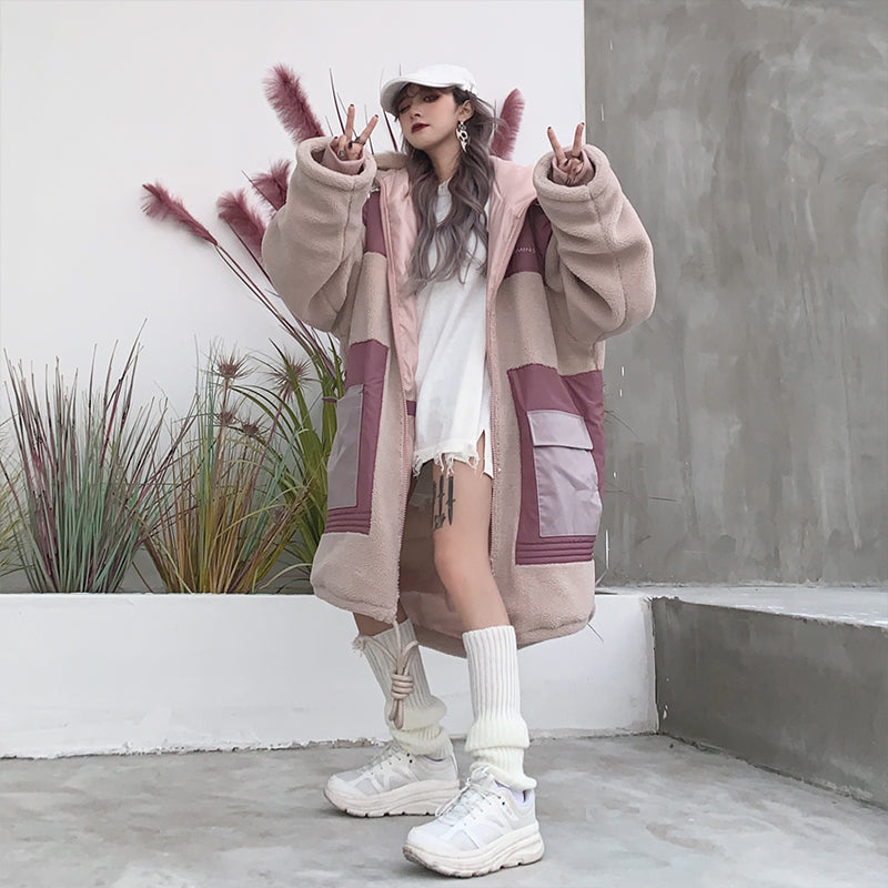 Chic Style Mid-length Hooded Jacket