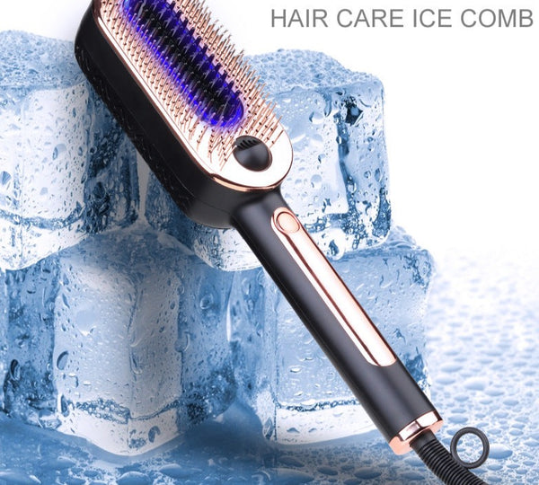 Negative Ion Blue Straight Hair Cold Ice Comb