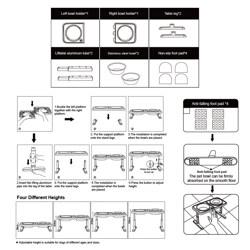 The Folding Double Bowl Tableware Tray