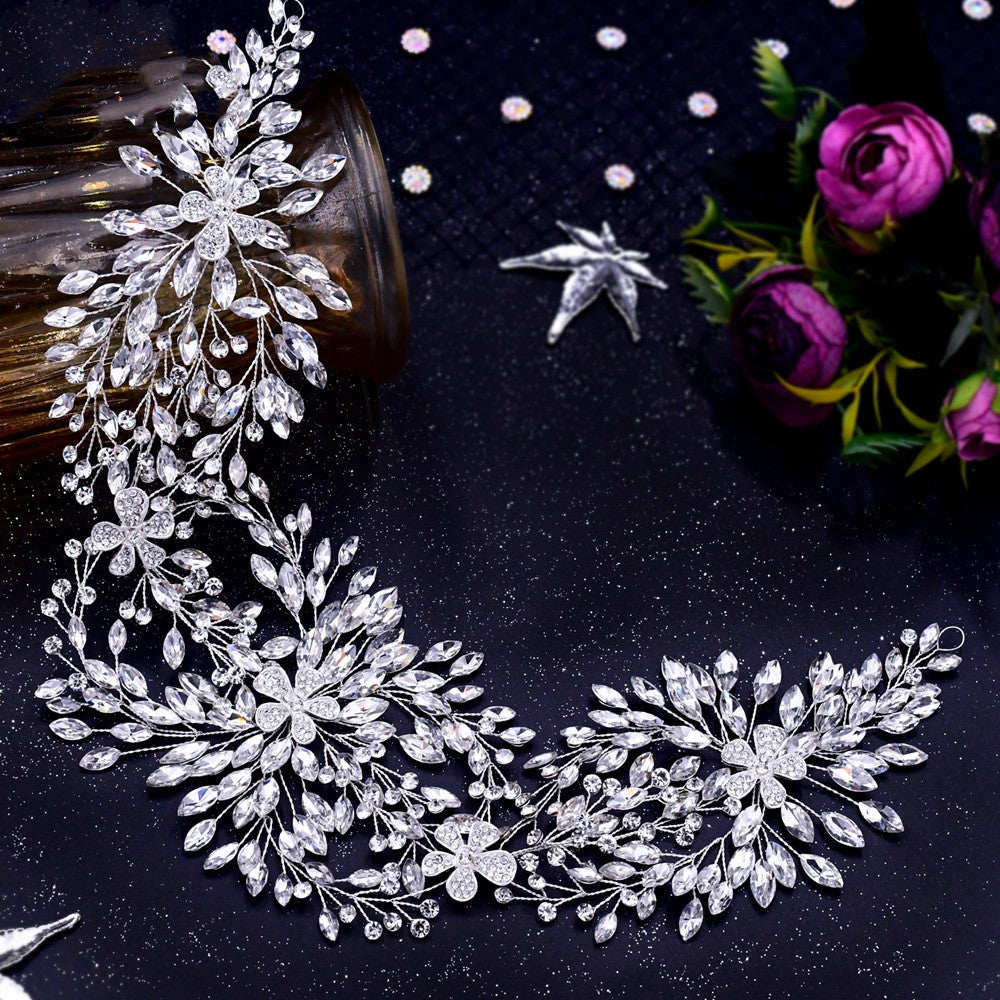 Rhinestone Alloy Flower Headband