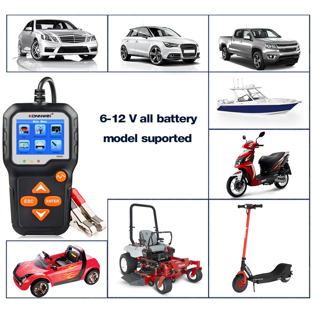 Auto Motorcycle Battery Tester