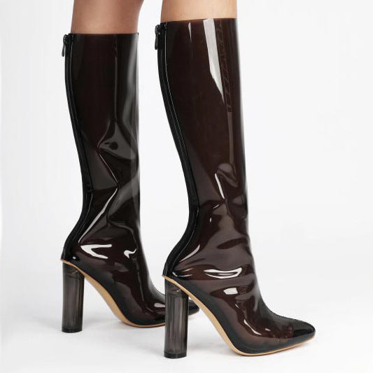 Round Toe Thick Heel Over-the-knee Boots