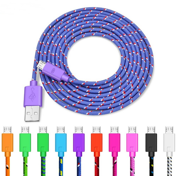 Woven nylon data cable