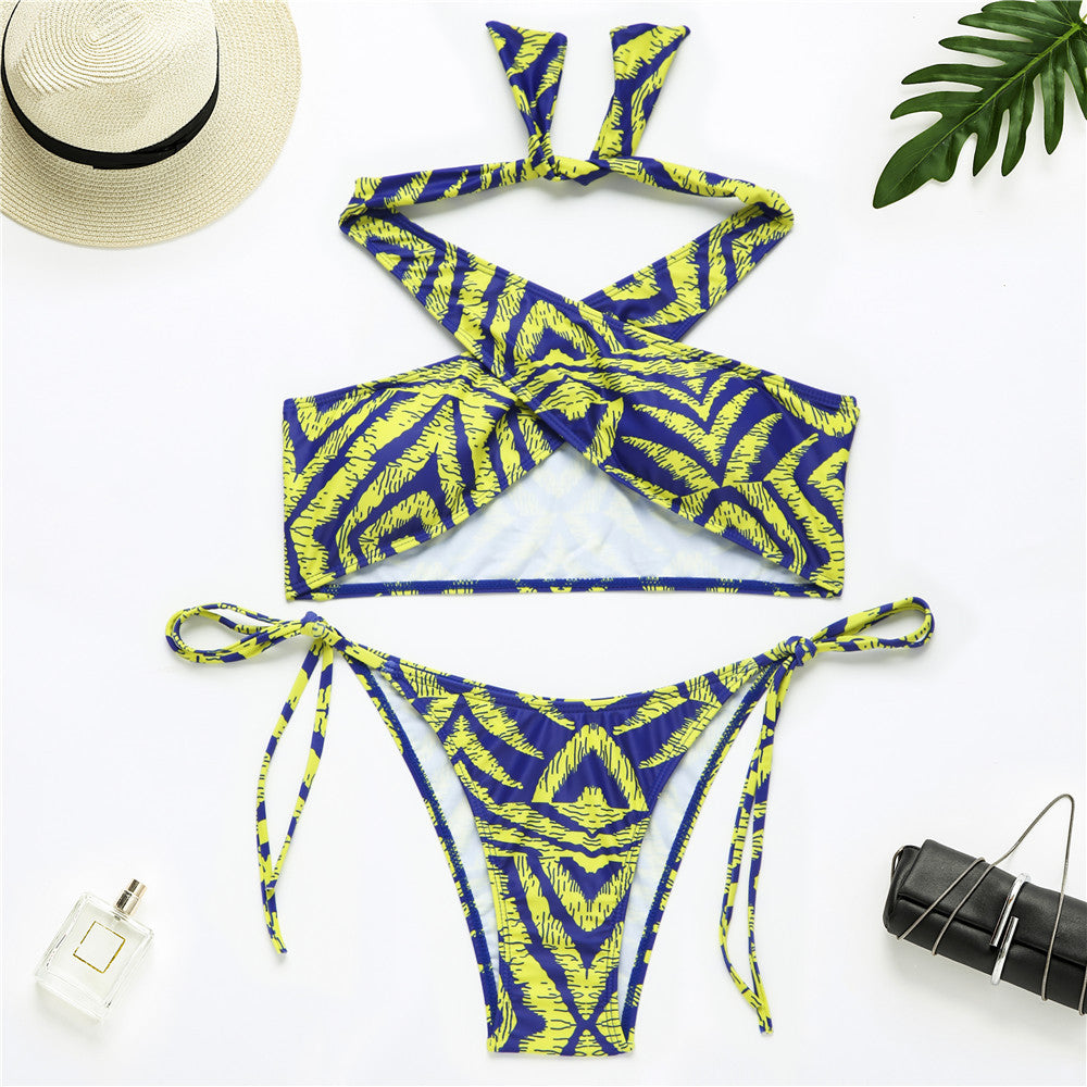 The Fashion Cross Split Bikini