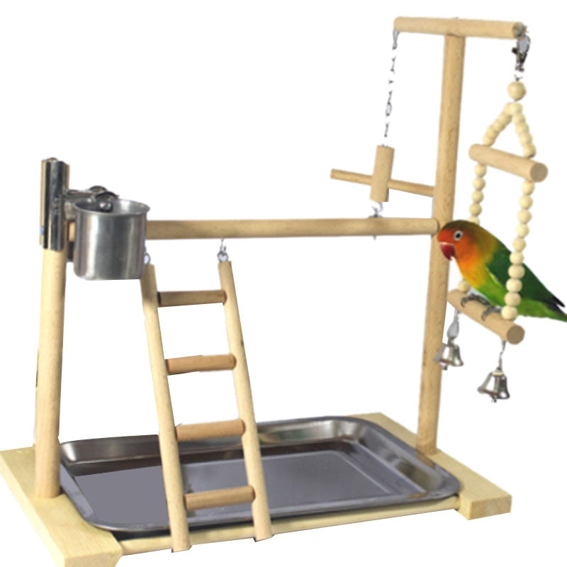 Wooden  Floor Parrot Stand