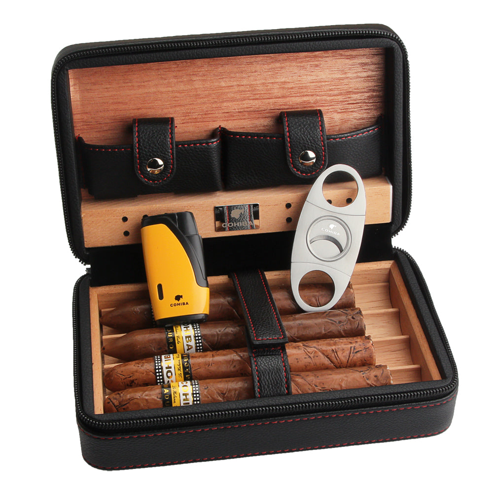 Best Portable Leather Cigar Humidifier Gift Box