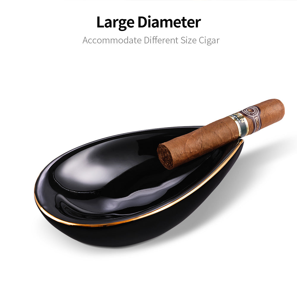 Bright gold stroke cigar ashtray