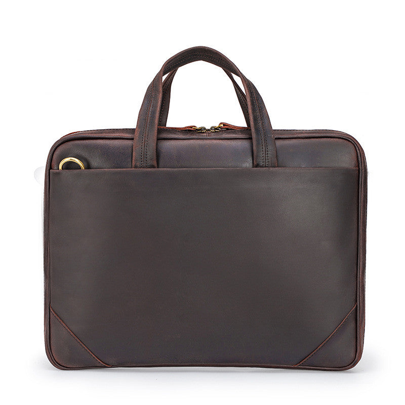 The Retro Crazy Horse Leather Briefcase