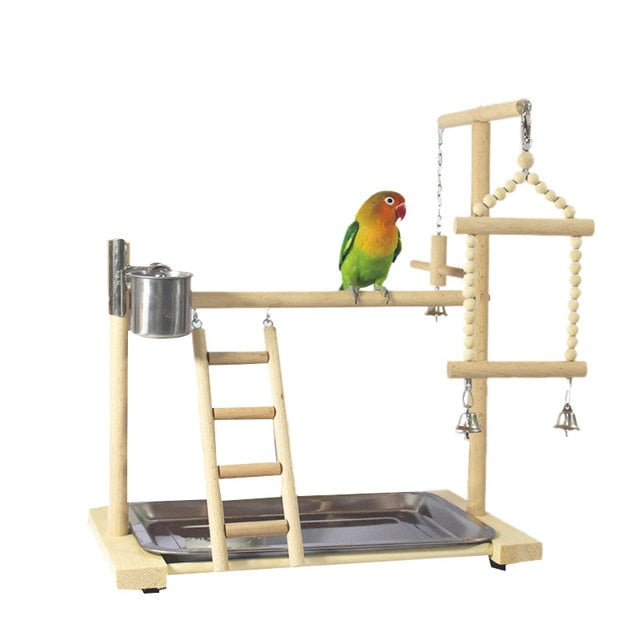 Wooden  Floor Parrot Stand