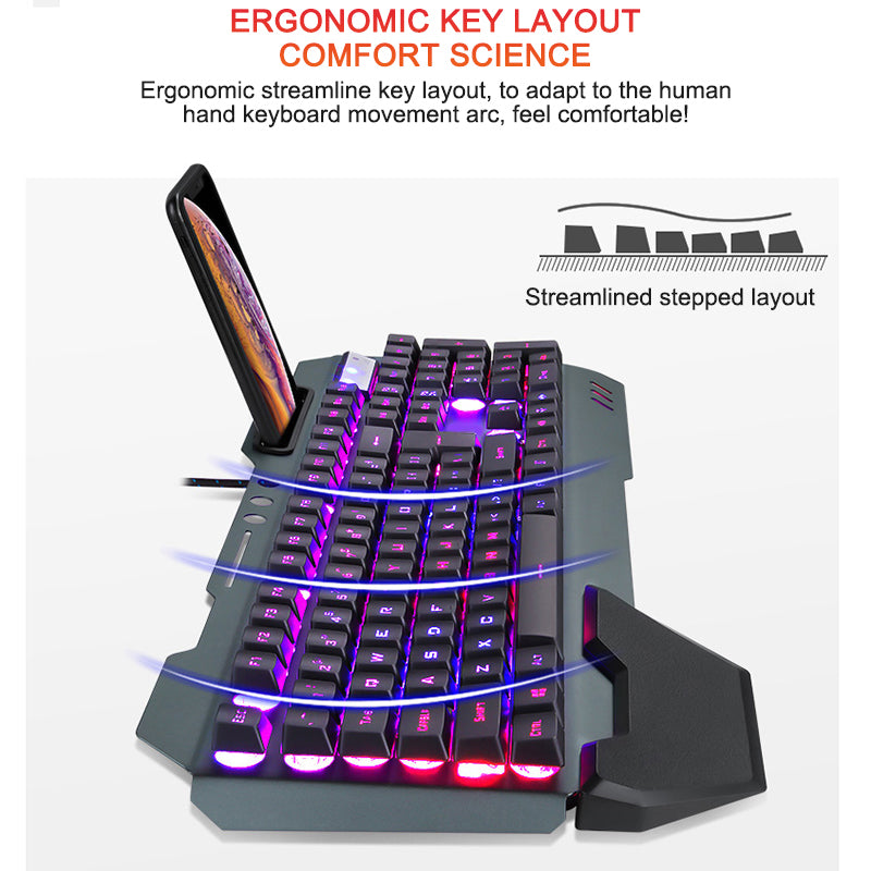 Ergonomic Wired Gaming Keyboard