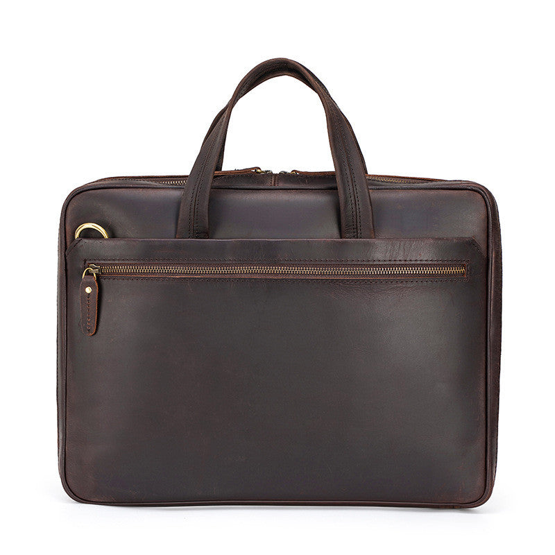 The Retro Crazy Horse Leather Briefcase