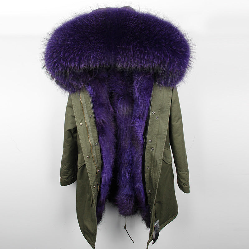 The Raccoon fur collar parka coat