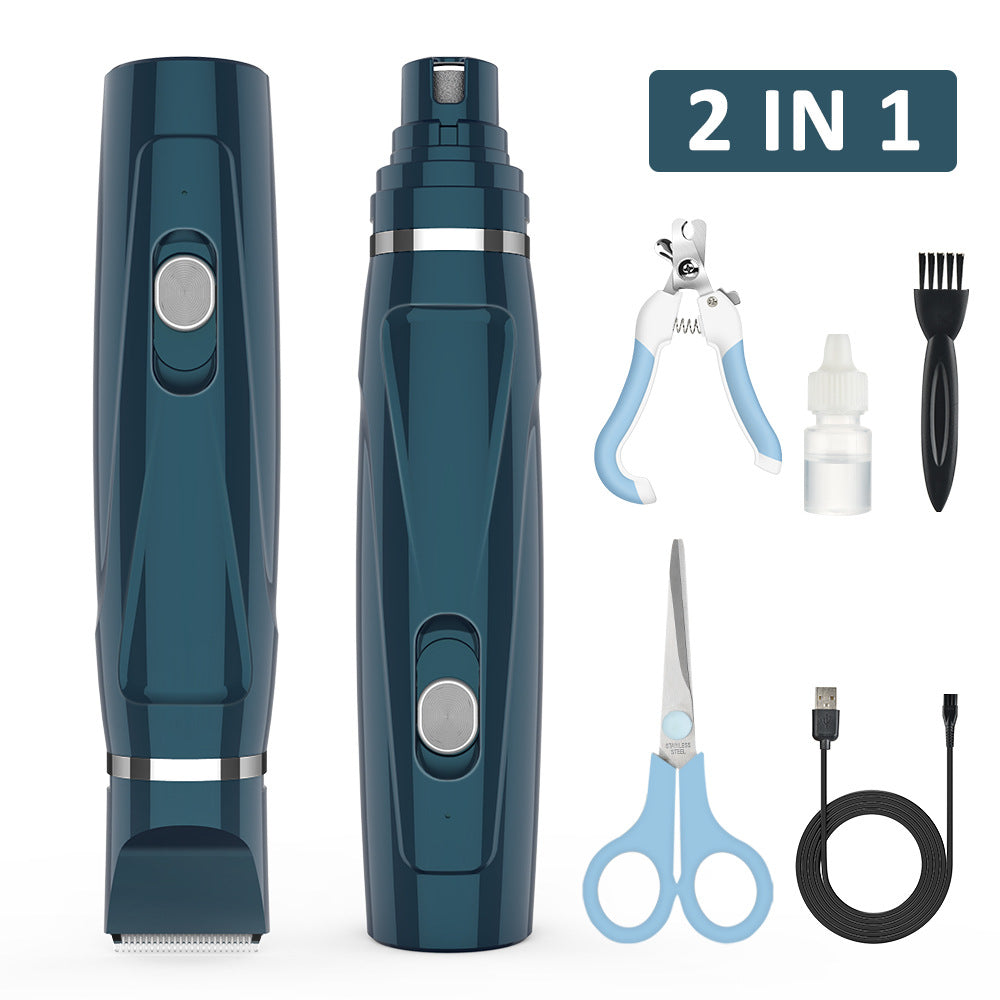 2-In-1 Automatic Electric Nail Polisher & Nail Scissors Set