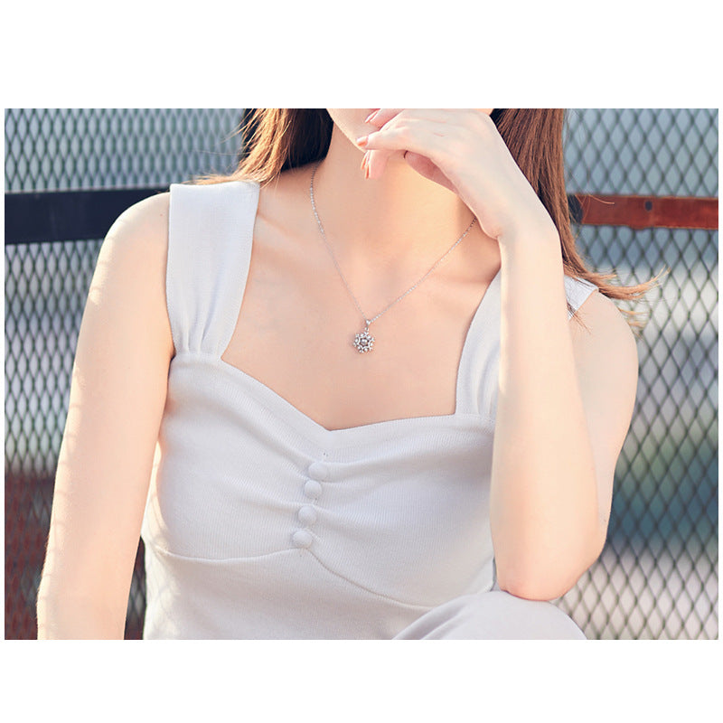 The Silver Moissanite 50 Points Necklace