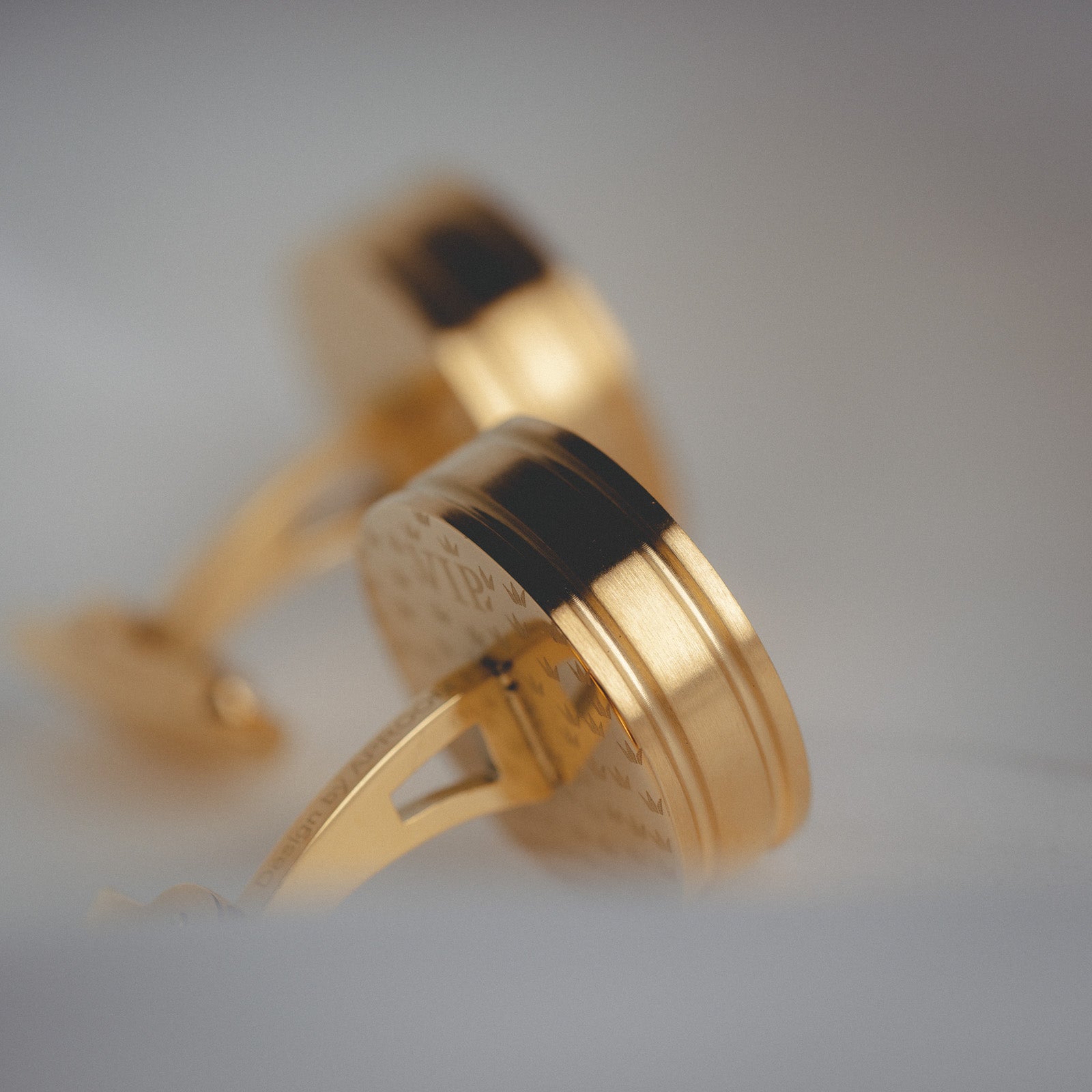 French Gold And Silver Shell Cufflinks