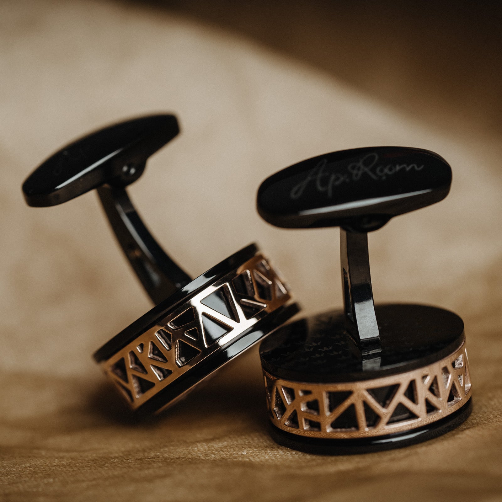 The French Black Gold Cufflinks