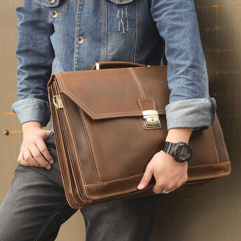 The Crazy Horse Leather Briefcase