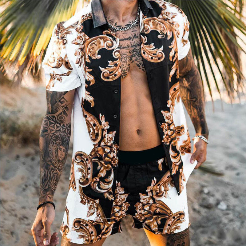 Hawaiian Beach Style Two-Piece Suit