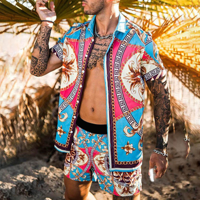 Hawaiian Beach Style Two-Piece Suit