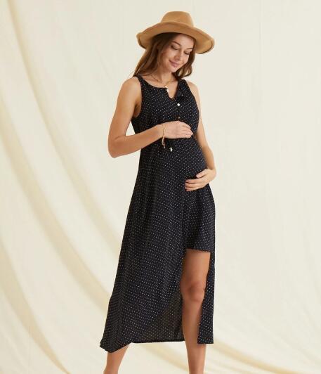 Super trendy Polka Dot Pregnant Dress