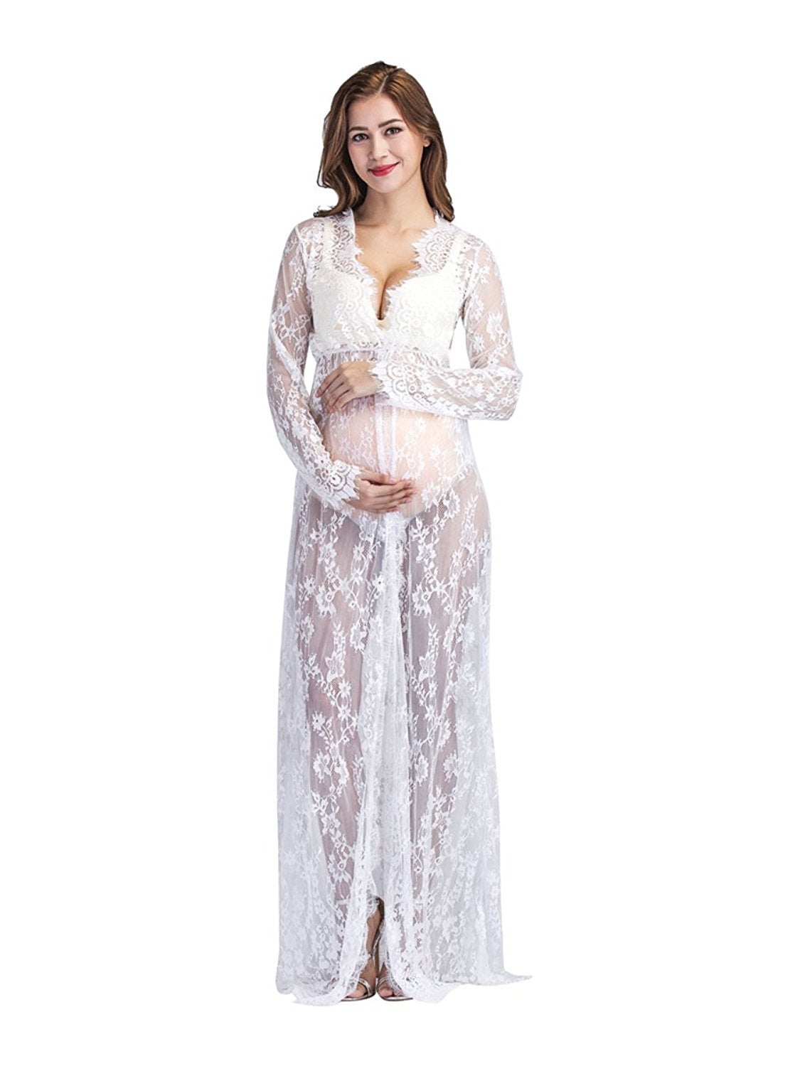 Sexy Lace Mopping Pregnant Dress