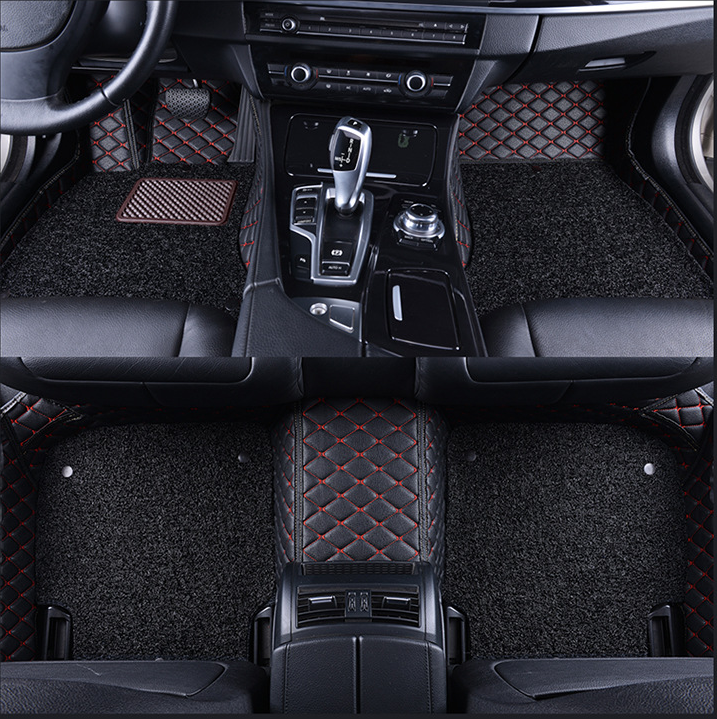 Wear-Resistant Diamond Leather Wire Ring Car Mat