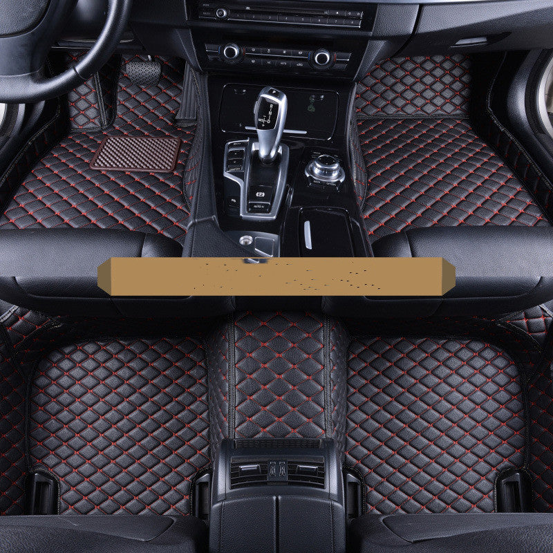 Wear-Resistant Diamond Leather Wire Ring Car Mat