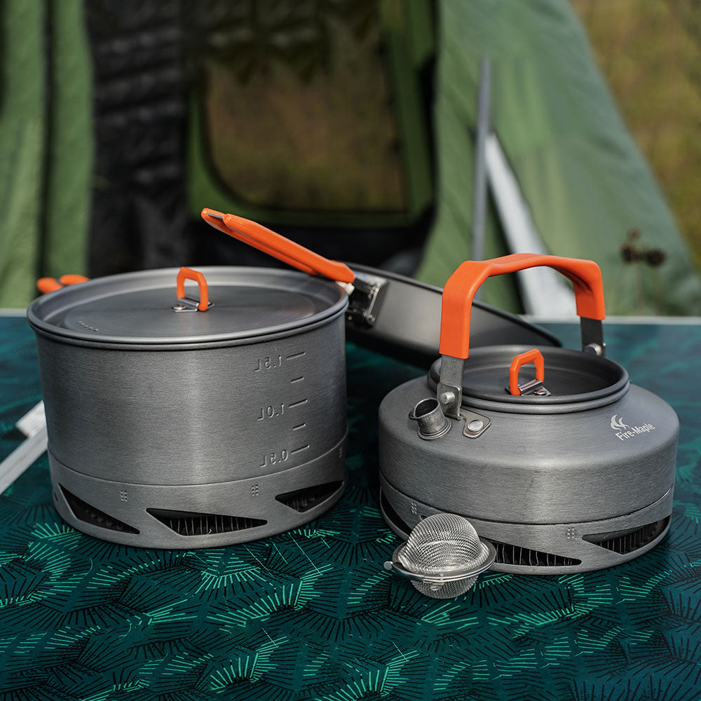 Portable Camping Cookware Heat Collection Set