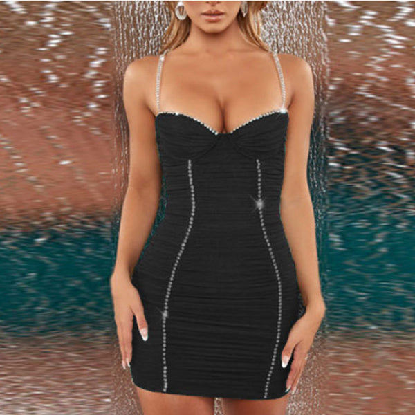 Fashion Sexy Mesh Sling Bandage Dress