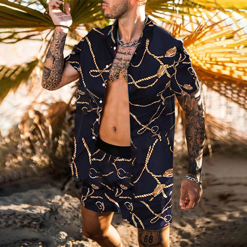 Hawaiian Beach Style Two-Piece Suit