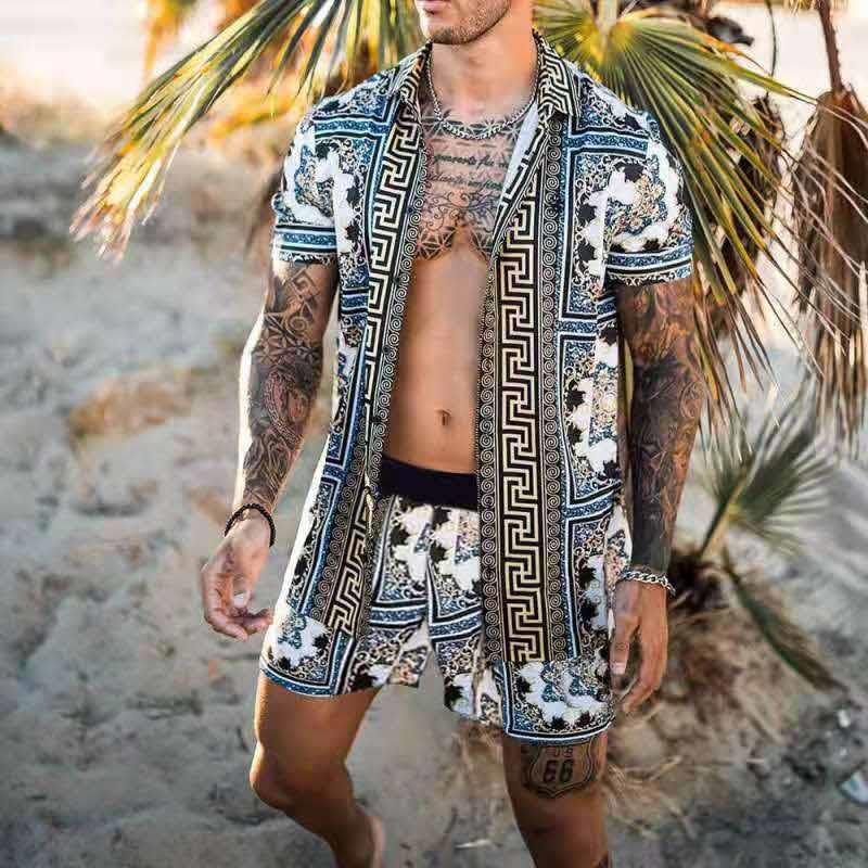 Hawaiian Beach Style Two-Piece Suit