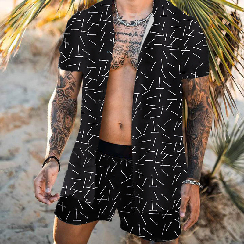 Hawaiian Beach Style Two-Piece Suit