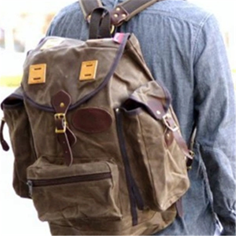 American Retro Water Repellent Canvas Backpack
