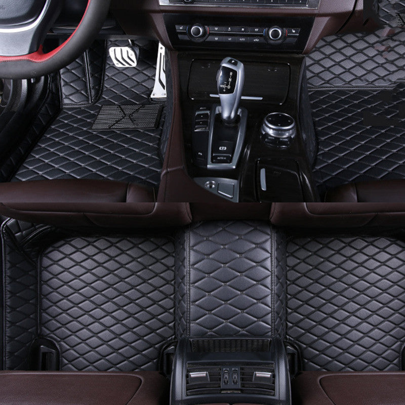 Wear-Resistant Diamond Leather Wire Ring Car Mat