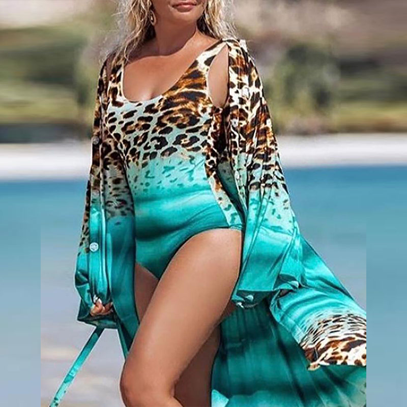 S3xy Leopard Swimwear  Blouse