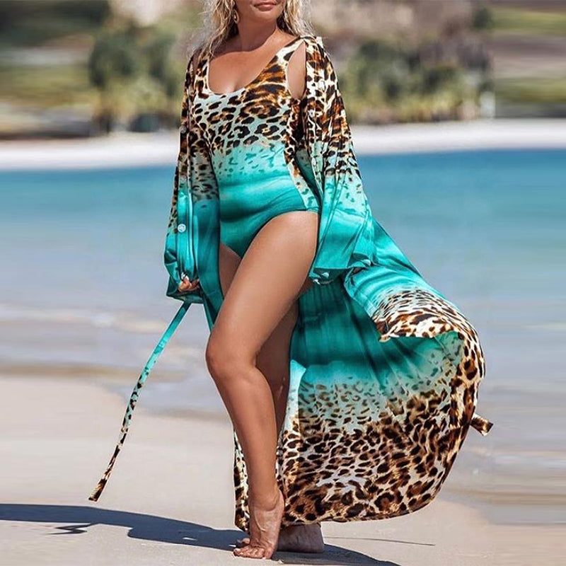 S3xy Leopard Swimwear  Blouse