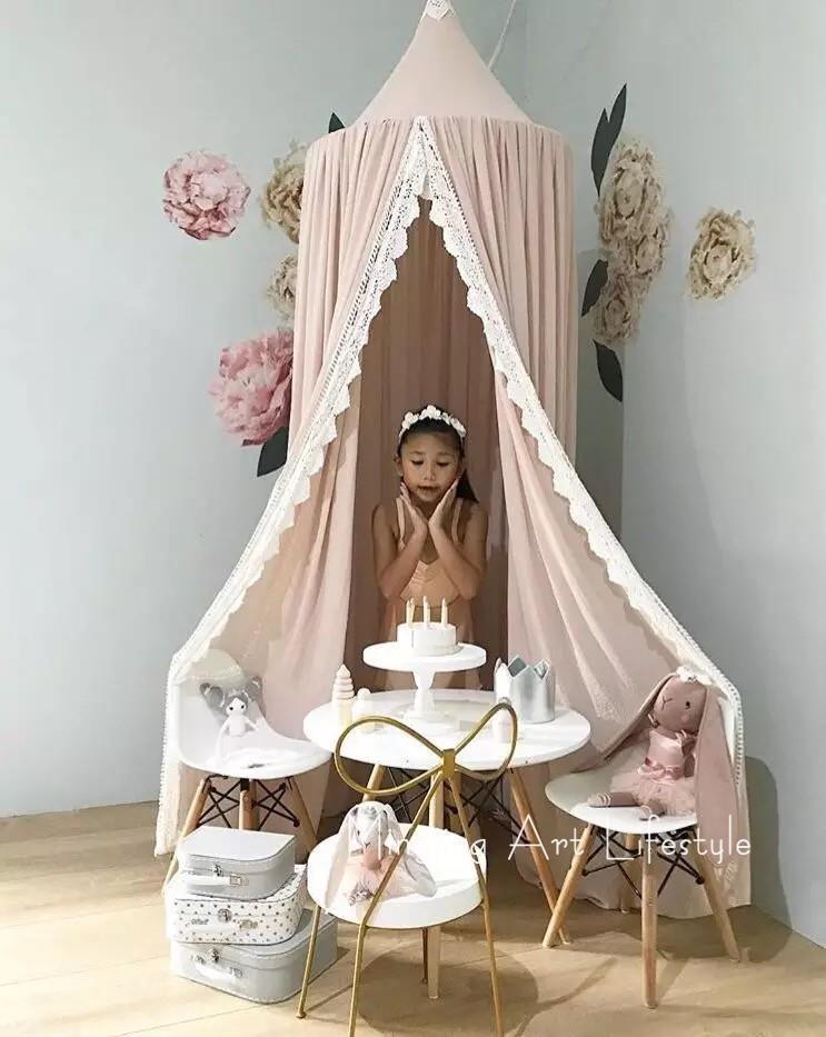 Chiffon Lace Princess Bed Canopy