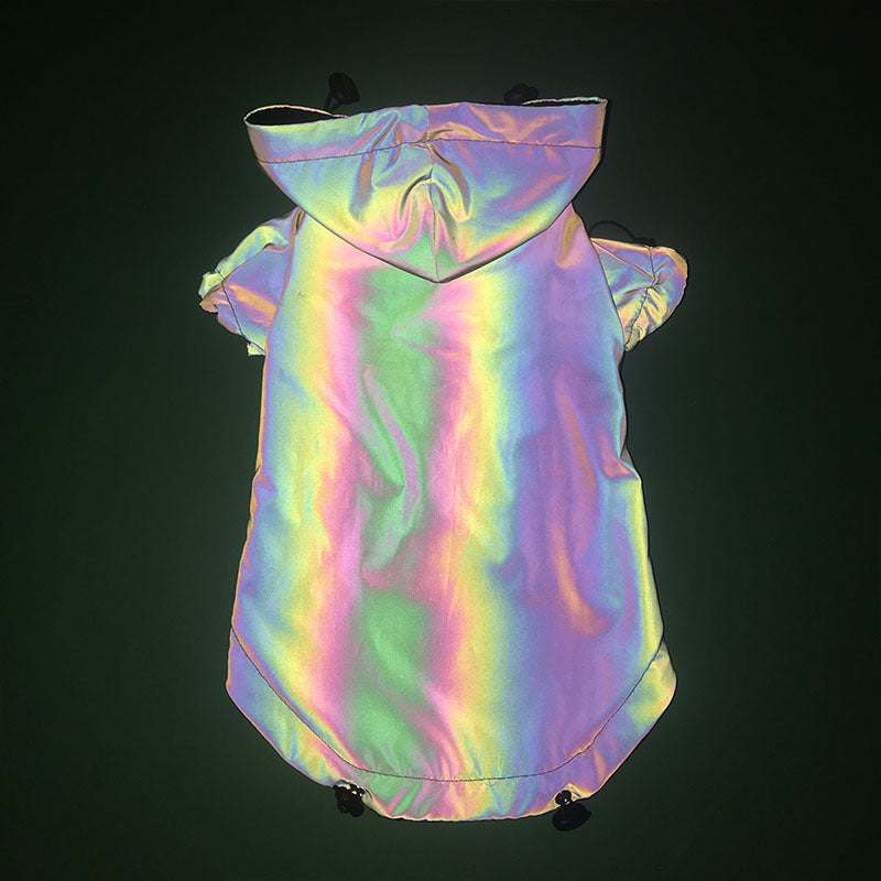 Fashion Windbreaker Reflective Hoodie Coat