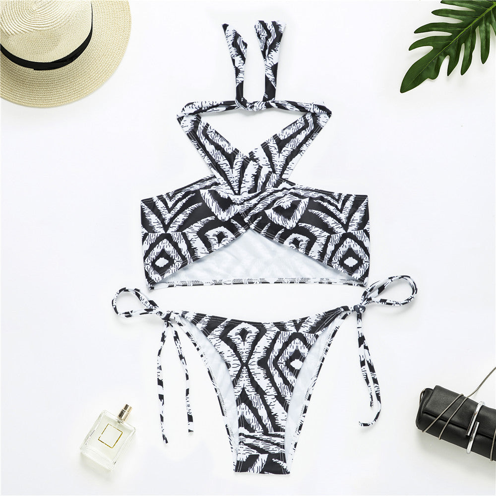 The Fashion Cross Split Bikini