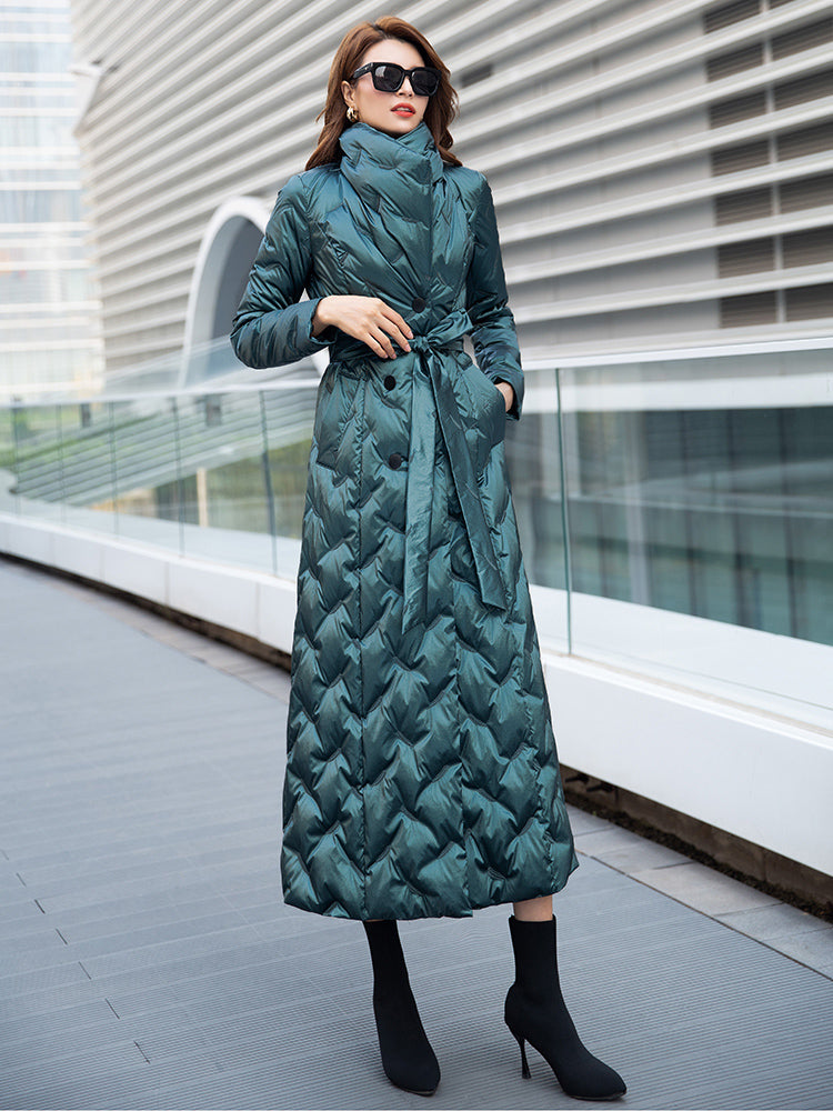 Stylish Women's long down jacket