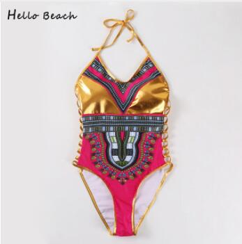 Bandage bodysuit African Style Swimwear