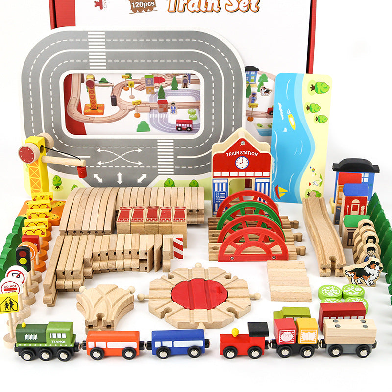 Wooden Track Toy Train