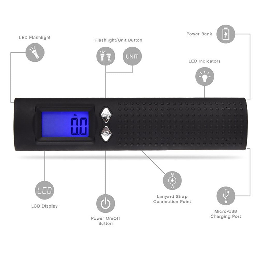 Accurate digital portable suitcase scale