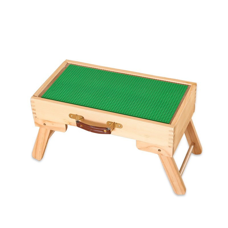 Folding Wooden Storage Play kids Table