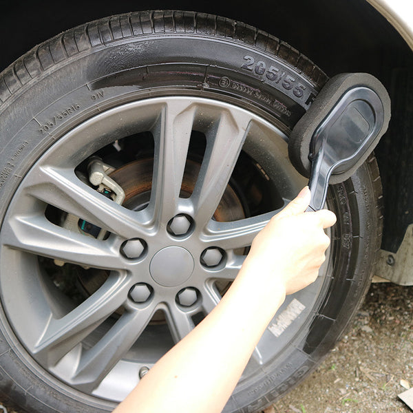 Car tire waxing sponge brush