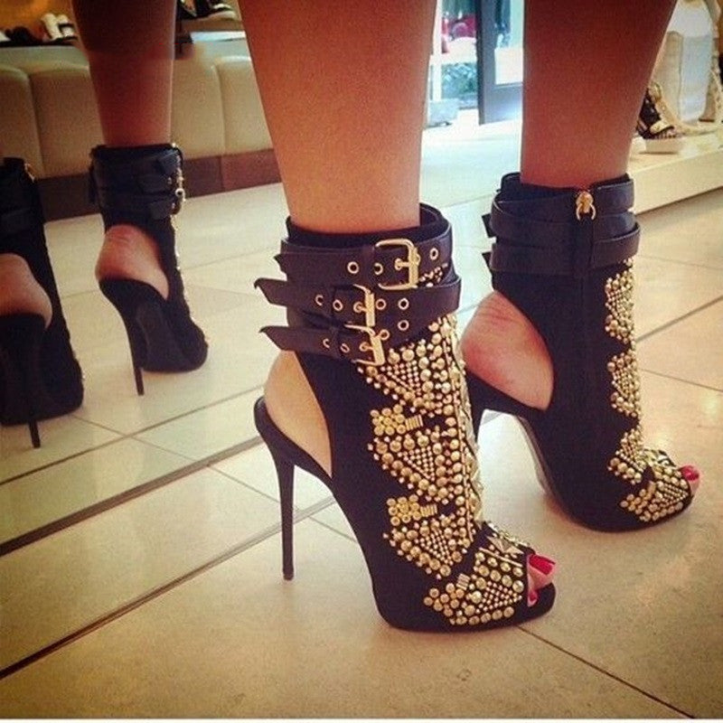 The Hot Rhinestone High-heel Sandals