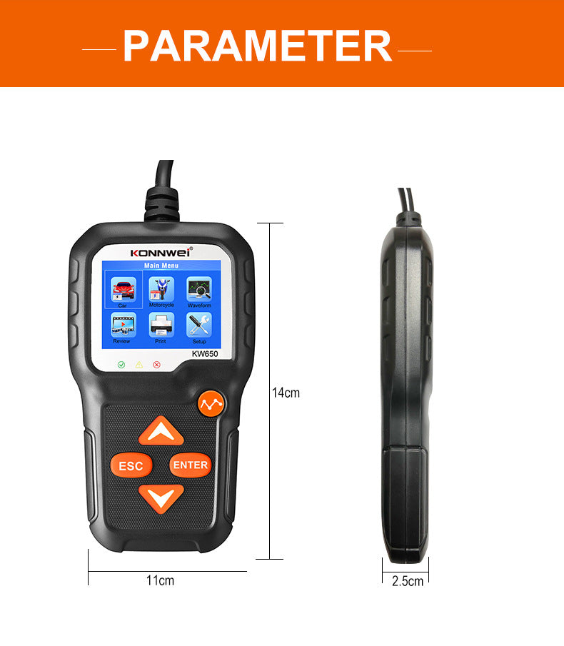 Auto Motorcycle Battery Tester